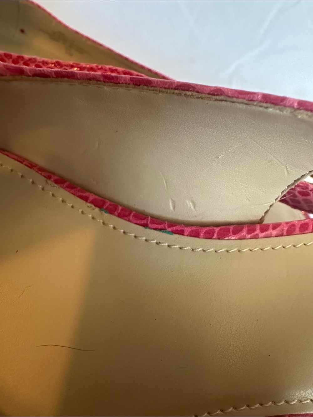 Marc Fisher Pink Pointed Slingback Flats with Textured Finish - Picture 5 of 11